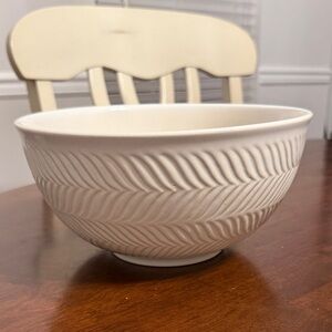 Crate & Barrel Fern Medium Ceramic Textured Mixing Bowl